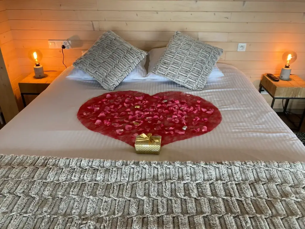 Cadre romantique pour une demande en mariage près de Carcassonne, cabane avec spa privatif face à la nature