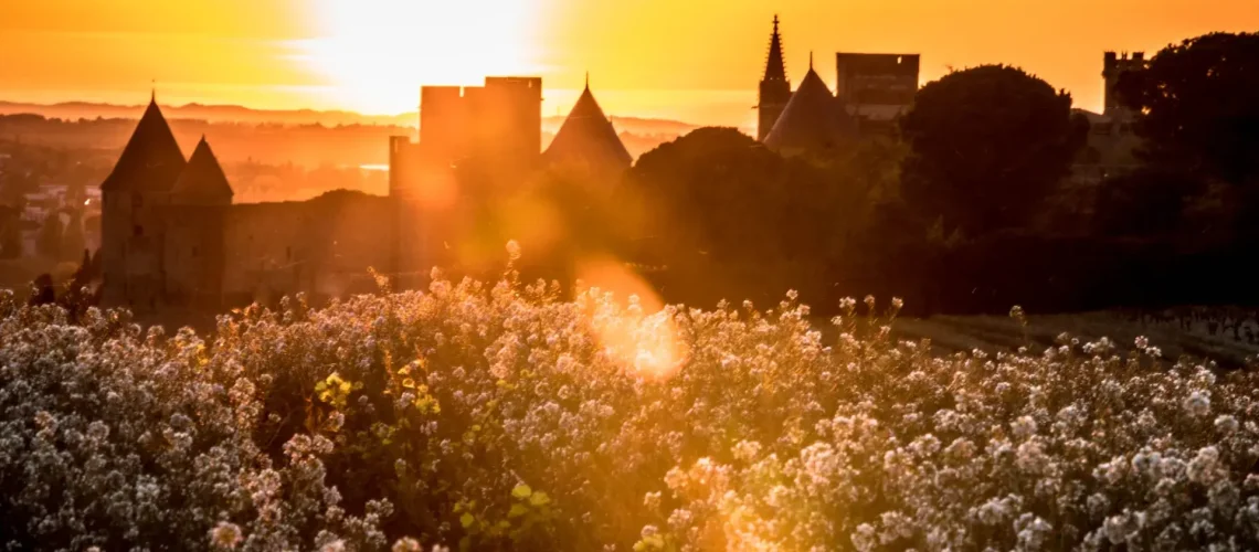 Les plus beaux couchers de soleil sur la Cité de Carcassonne